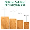 Durable Wooden Cutting Boards for Kitchen-Bamboo Cutting Board Set with