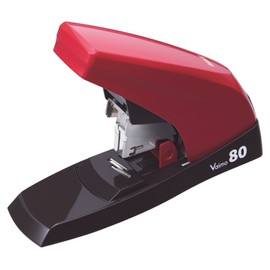 MAX HD-11UFL/R MAX Stapler, Tabletop Stapler, Bimo, 80 Flats, 80 Sheets, Red