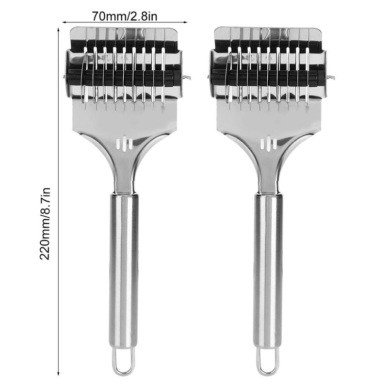Staless Manual 22×7×6 Stainless Steel Noodle Lattice Roller Dough Cutter