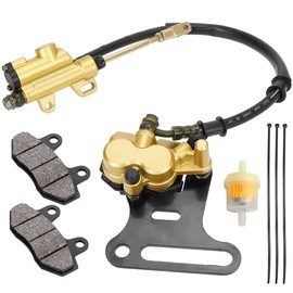 FVRITO 12mm Rear Disc Hydraulic Brake Master Cylinder Caliper Assembly Pad for 70cc 90cc 110cc 125cc 140cc 150cc SSR apollo Taotao Coolster Roketa SDG 107 Pitster Pro Atomik Sikk Chinese Pit Dirt Bike