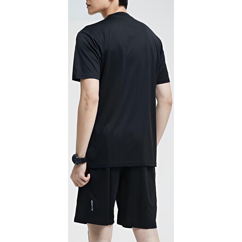 Aspersio Men's Sportswear, Top and Bottom Set, Short Sleeves, Short