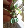 ◦•●◉✿ TROPFEN OHRRINGE - GRÜNES GLAS ✿◉●•◦ einmalige schöne Ohrringe,