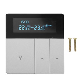 16A Smart Color Thermostat Programmable Smart Electric Heating Thermostat for Home Offices Shopping Malls Hotels AC 90V‑240V Gray Regular Style