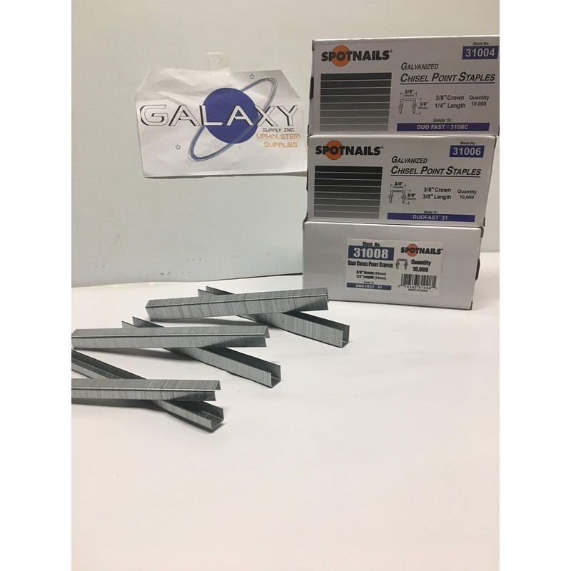 SPOTNAILS 31006 Similar Duo-fast 31 Series upholstery staples, 3/8" leg,