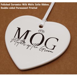 MOG,Mother of The Groom Gifts from Bride,Bridal Shower Gifts for Mother-in-Law Gift,Wedding Gifts for New Mom-Heart Shaped Ornament with Gift Box