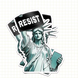 Resist Resistance Sticker, anti maga anti gop project 25 Sticker, trump sticker, political sticker, democrat sticker, not my president, resist sticker, resist trump, anti trump sticker, resistance sticker, impeach trump - Size: 6" x 6"