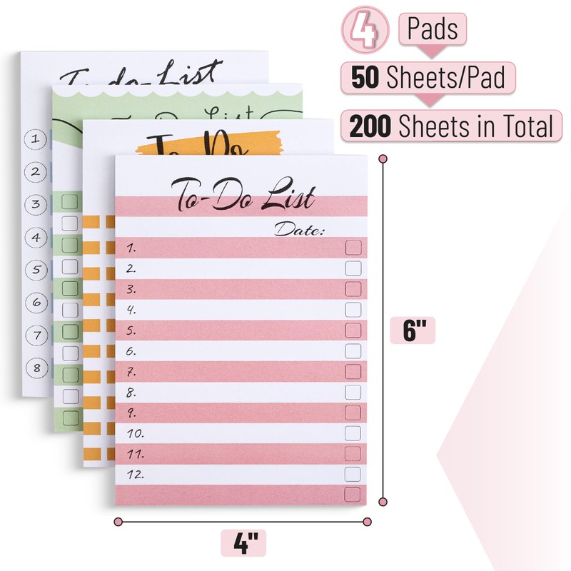Mr. Pen- to Do List Sticky Notes, 4” x 6”,