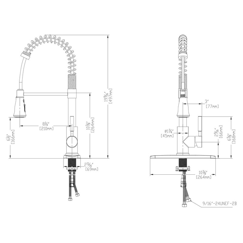 SOKA Kitchen Sink Faucet Single Handle with Pull Down Sprayer