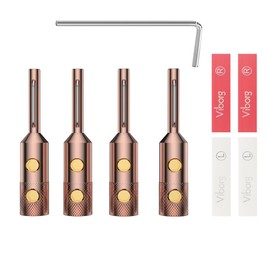 Viborg 4XPure Copper Conductor Red Copper Speaker Cable Banana Plug