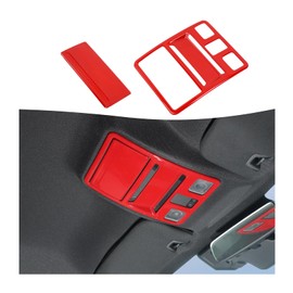 SQQP Front Ceiling Roof Reading Light Lamp Trim Cover Compatible with Ford Mustang 2024-2025+ Decoration Interior Accessories (Red)