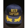 West Marine Beer Captain Mens Navy Blue Gold Adjustable Nautical