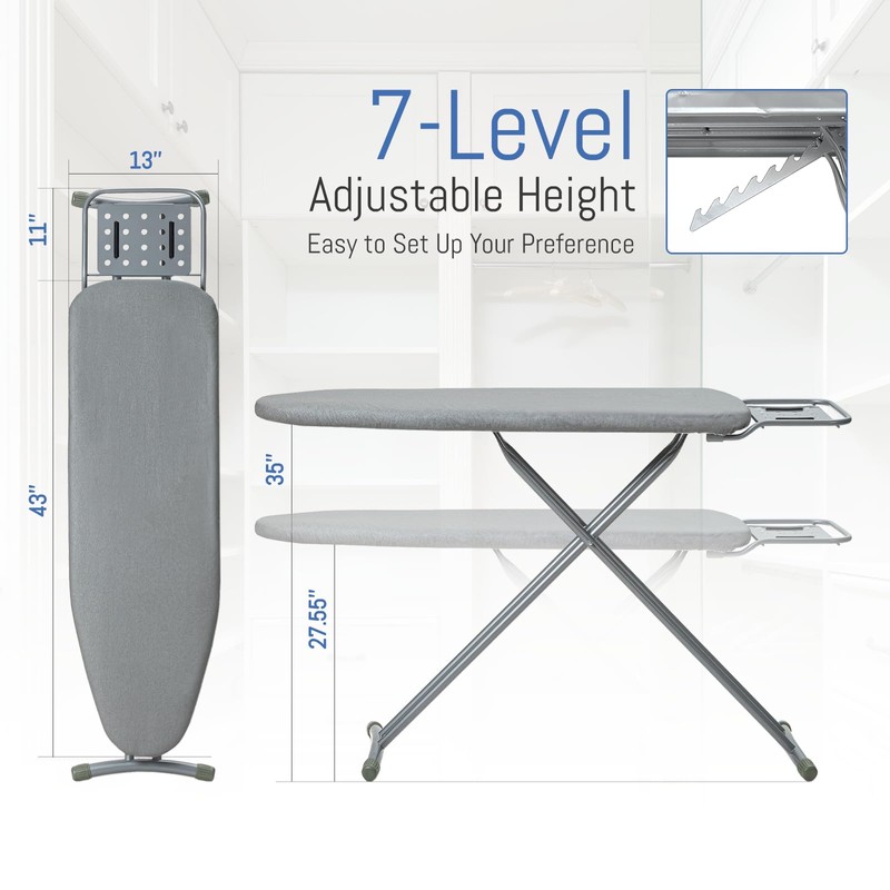 Ironing Board Full Size, BlissBoard 43"x13" Sturdy Heavy Duty Iron