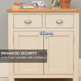 Gate Bolt Latch Stainless Steel, Heavy Duty Slide Barrel Gate Latch Bolt Safety Door Lock with Padlock Hole (Silvery)