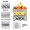KAMPKEEPER Portable Fire Pit, Outdoor Tabletop Firepit 18 Inch, 304