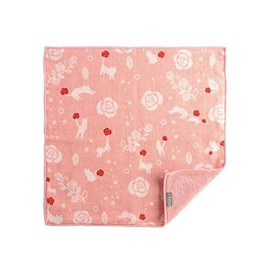 Prairie Dog Hand Towel, Pink, 9.4 x 9.4 x 0.4 inches (24 x 24 x 1 cm), Plus Swimmer, Handkerchief TIO-502