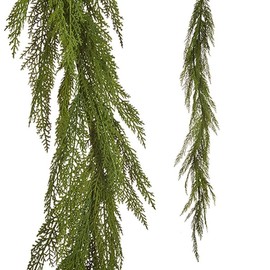 RAZ Imports 2022 Evergreen & Gold 5.5' Natural Cedar Garland