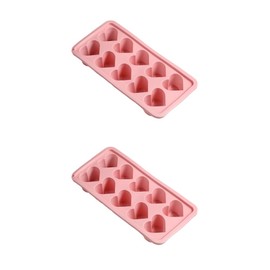 GERRIT 2 Valentine Day Heart-Shaped Ice Cube Mold Silicone Ice Making Mold Ice Cube Film Easy to Demould 10 Even Love Ice Cube Kitchen Supplies