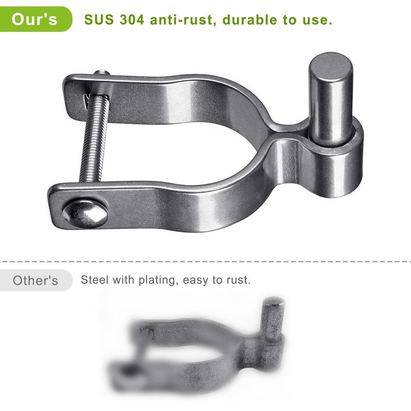 Insaga 304 Stainless Steel Chain Link Fence Gate Post Hinge,