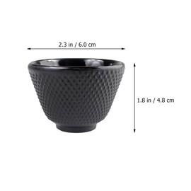 Hemoton 4 Piezas Taza De Té De Hierro Fundido Tazas De Té Japonesas De Hierro Fundido Tazas De Tetera De Hierro Fundido Copa De Sake Taza De Leche Taza De Fu Planchar Decorar Motivo