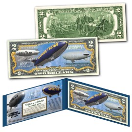 GOODYEAR BLIMP 100th Anniversary 1925-2025 Genuine Legal Tender U.S. $2 Bill