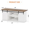 Shahoo Farmhouse Sideboard Buffet Cabinet, Coffee Bar Storage with Sliding
