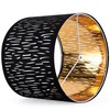 GOSO Black Lamp Shades Set of 2, Drum Lamp Shades