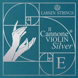 LARSEN STRINGS - Violin Strings 4/4 - Il Cannone Silver - Single String E Silver: Chrome Steel, Ball/Loop, Ball Removable