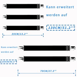OPPKEPT Tablecloth Holder for Thick Table Tops, Pack of 5 Hidden Straps Adjustable Elasticity Table Cover Clips, Tablecloth Clips for Garden Table, Restaurant, Family Dining Table, Outdoor Dining