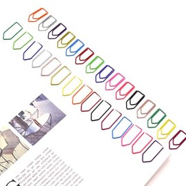 Clips de papel de crayones de metal en varios colores, ideales para marcar y organizar documentos de oficina, clips escolares multiusos, duraderos