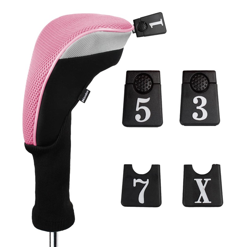 Andux Golf Club Head Covers 6pcs/Set Long Neck (3 Hybrid