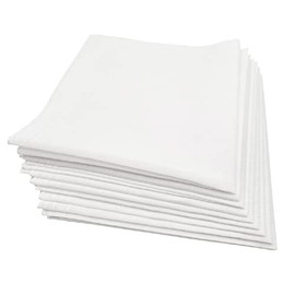 OnlyBee Men's 5/10/20 Large 36cm Square Handkerchiefs (White, Pack of 5)