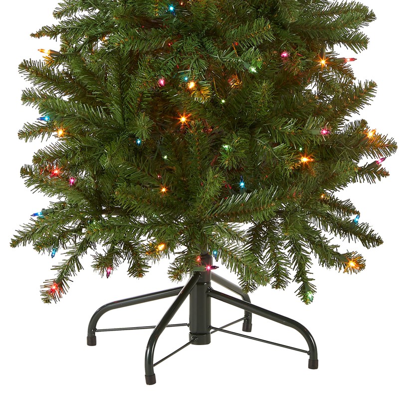 National Tree Company Artificial Pre-Lit Slim Christmas Tree, Green, Kingswood
