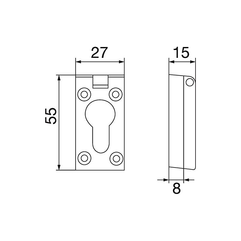Hermat Rain Protection Rosette 2080 Protection for Profile Cylinder Door