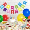 Unisun Rainbow Birthday Decorations, Colourful Balloons with Happy Birthday Banner