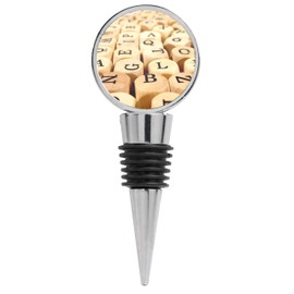 Antique Classic Vintage Wooden Playing Pieces With Letters For Tabletop Board Game Wine Stopper