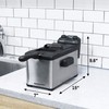 Elite Gourmet EDF-3500 Electric Immersion Deep Fryer. Removable Basket, Timer