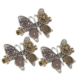 Baluue 9pcs Steampunk Gear Spring Hair Clips Zinc Alloy Butterfly Hairpins for Women and Girls Elegant Hair Accessories for Festivals Parties and Daily Wear