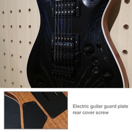 ECSiNG 50PCS Electric Guitar Pickguard Screws Electric Bass Scratchplate Mounting Screws Guitar Bass Parts Musical Instruments Accessories M3x12mm Black