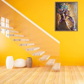 NANASUGUR Painting by Numbers Adults, DIY Hand-Painted Oil Painting Kits for Home Decor, Canvas Painting Gift for Adults, Beginners, Children, African Woman, 40 x 50 cm, Without Frame