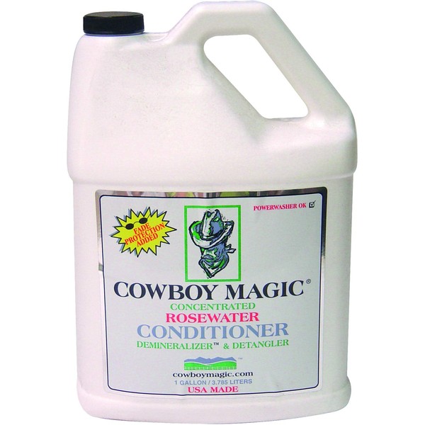 Cowboy Magic Rosewater Conditioner Gallon Rosewater Herbal Blend Leaves Hair Smooth and Silky