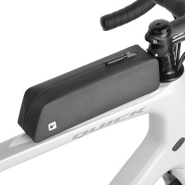 Rhinowalk Bike Frame Bag TPU Waterproof Aero Saddle Bag with Straps and Screws, Hard Shell Bicycle Storage Pack for Road and Racing Bikes-Black