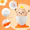 Rieoany Pack of 6 Plastic Egg Cups, Cute Egg Dispenser,