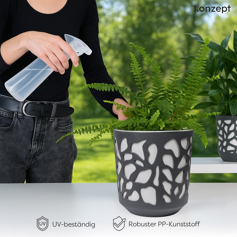 KONZEPT Flower Pot with Insert (Diameter 19 cm) - Large