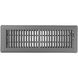 Shoemaker Manufacturing, Storm Gray, 4x14, Premium Floor Register, All Steel Heavy Duty Vent Cover
