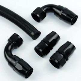 10feet AN20 20AN AN -20 straight + Elbow 90 degree oil fuel gas hose end fitting line adapter Kit