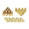 sourcing map 10 Sets M4 Hexagonal Brass Spacers 6 mm
