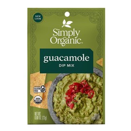 Simply Organic Guacamole Dip, Certified Organic, Gluten-Free | 0.8 oz | Pack of 12