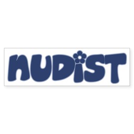 CafePress Nudist Sticker (Bumper) 10"x3" Rectangle Vinyl Bumper Sticker Car Decal