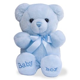 ebba™ Snuggly Comfy™ Bear Baby Stuffed Animal - Comforting Companion - Imaginative Play - Blue 10 Inches