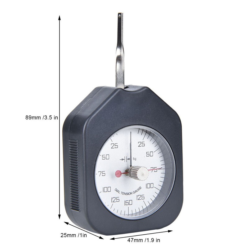 Plastic Pointer Type Double Needles Tension Meter Analog Dial Gauge